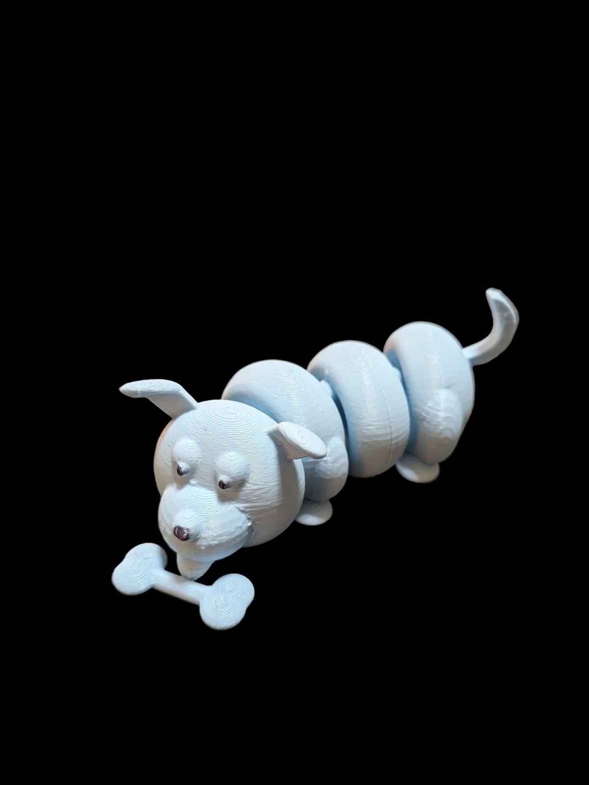 Cute Flexible Puppy with Bone