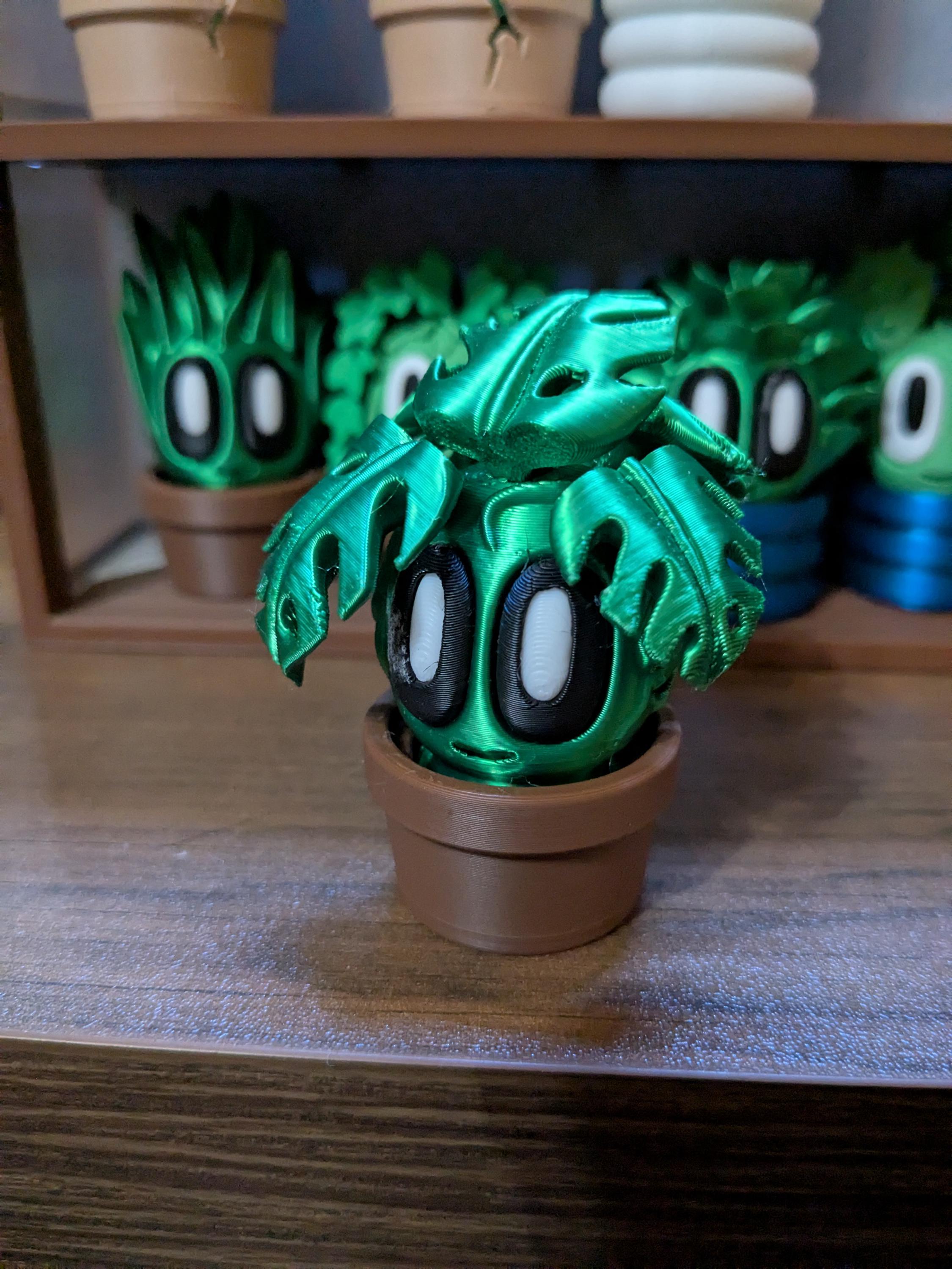 Blob Plants - Five Adorable 3D printed plants in pots, plus a cute Greenhouse!
