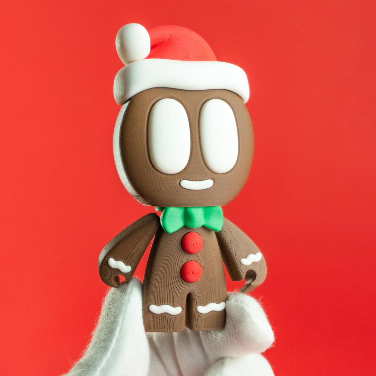 Blob Gingerbread Family - Three Adorable 3D printed gingerbread people with wardrobe accessories!