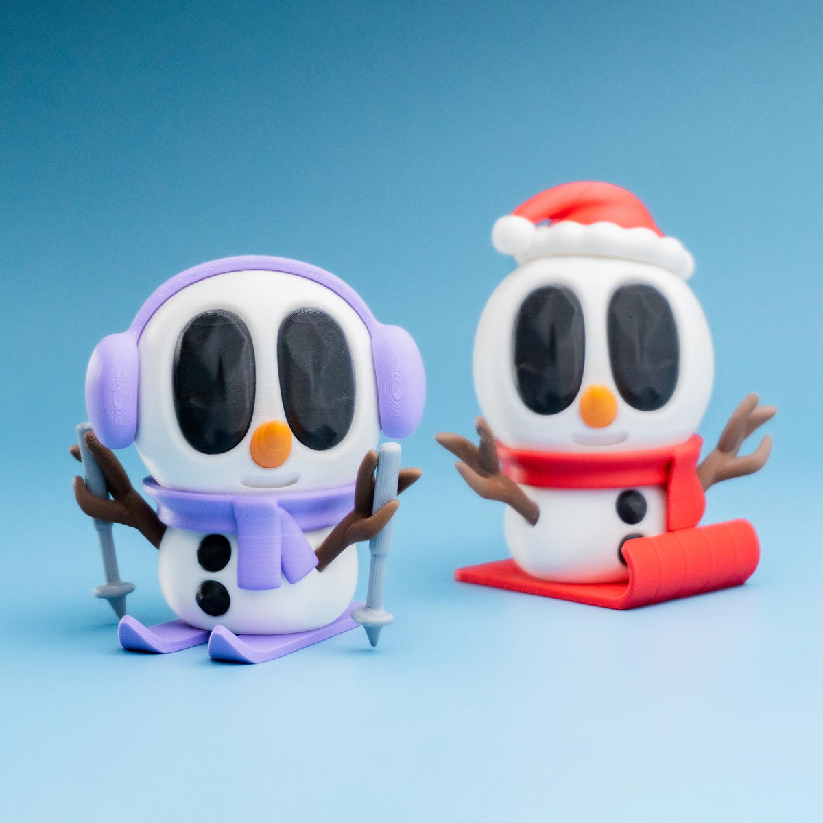 Blob Snowmen - Five Adorable 3D printed snowmen with wardrobe accessories!