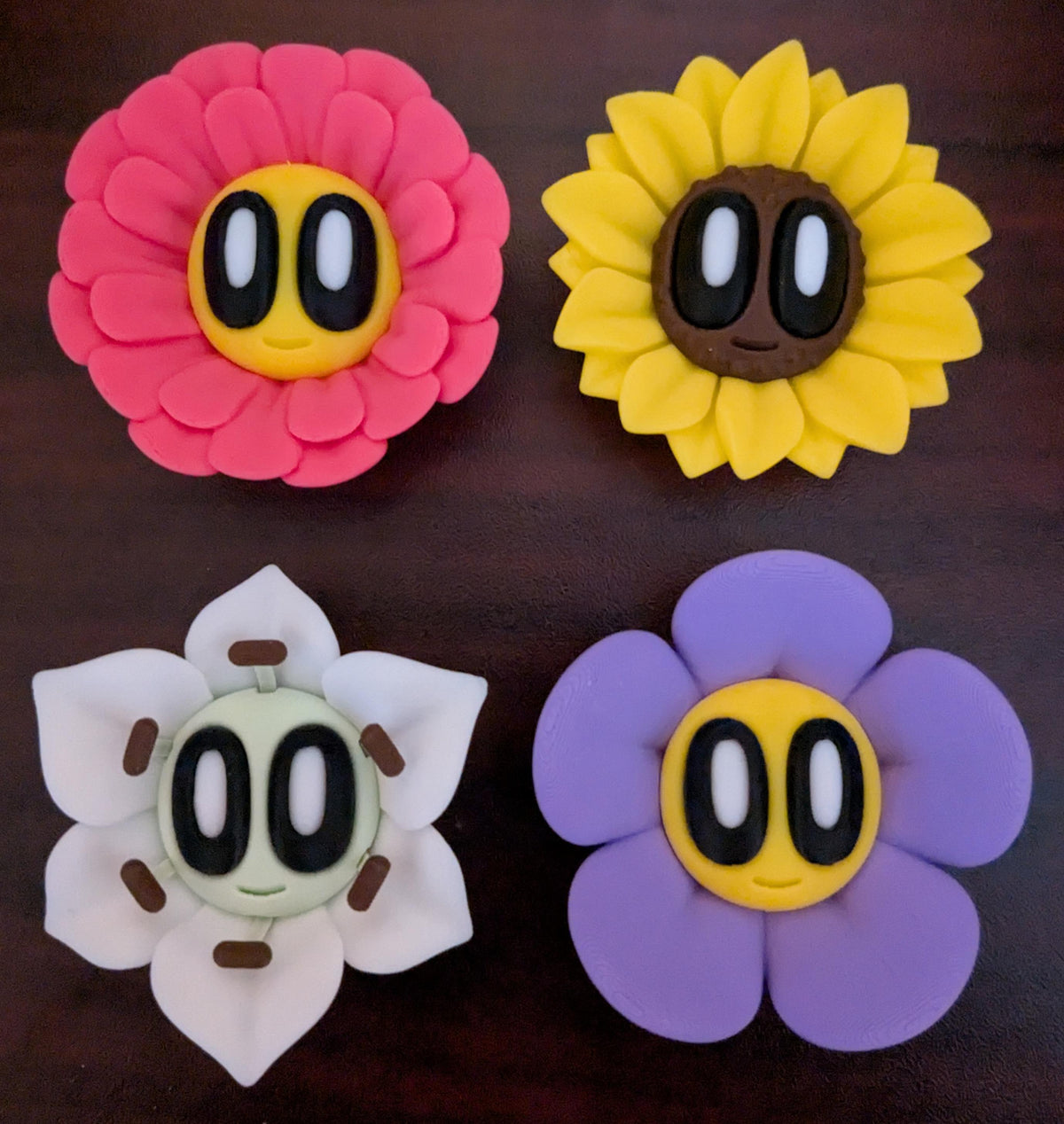 Blob Flowers Fridge Magnets