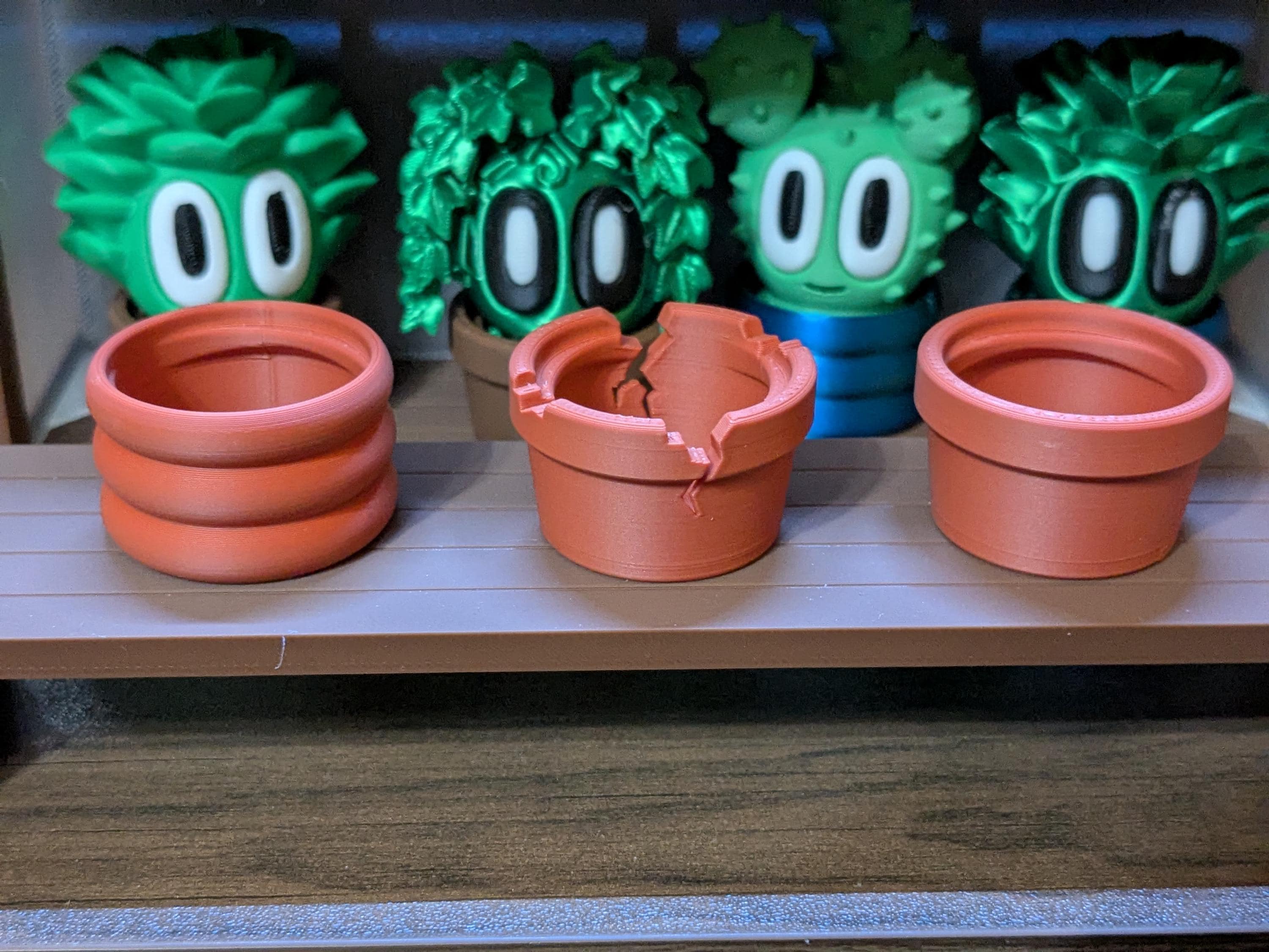 Blob Plants - Five Adorable 3D printed plants in pots, plus a cute Greenhouse!