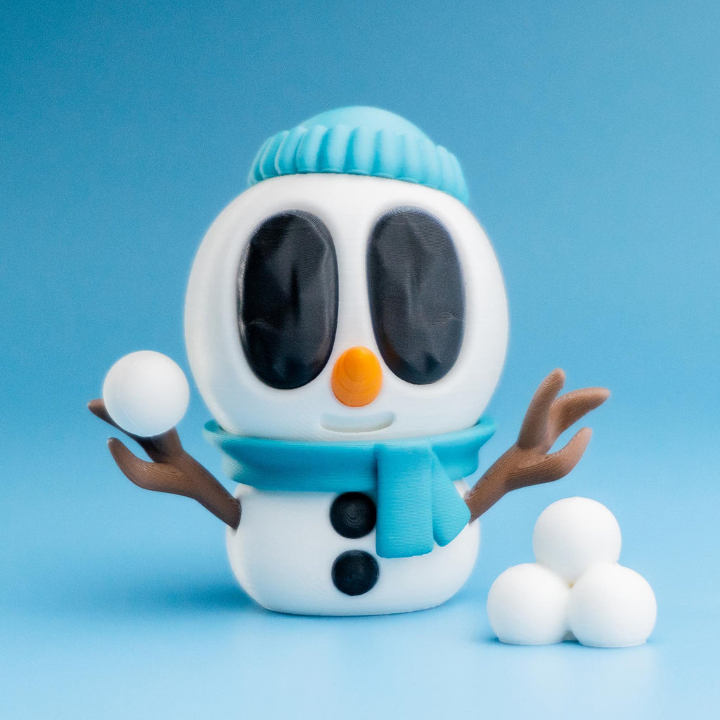 Blob Snowmen - Five Adorable 3D printed snowmen with wardrobe accessories!