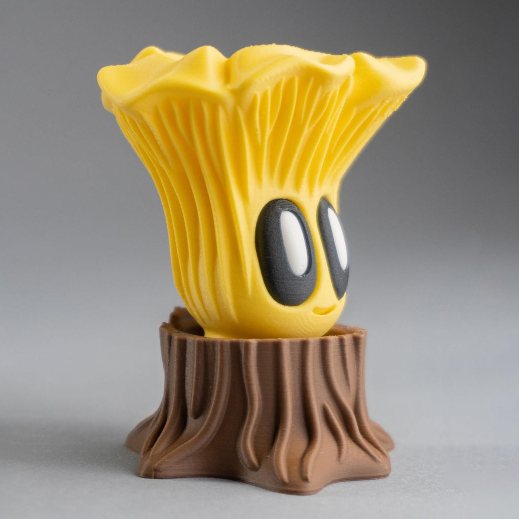 Blob Mushrooms - Five Adorable 3D printed mushrooms with log and stump!