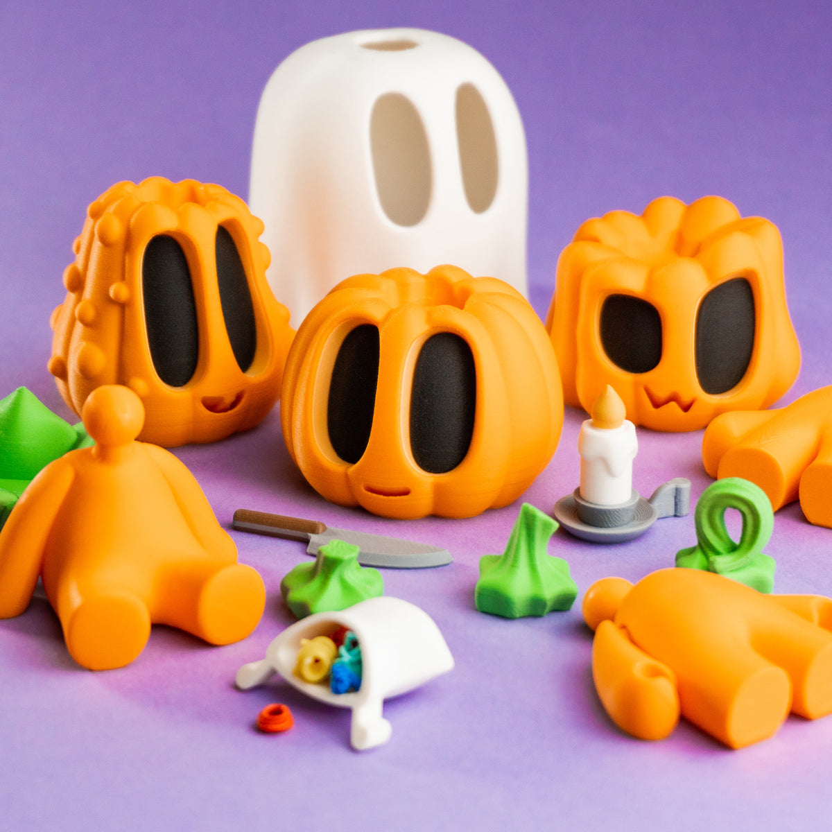 🎃 Blob Pumpkins – 3D Printed Halloween Decorations | Cute Pumpkin Set | Spooky Fall Decor | Halloween Gift