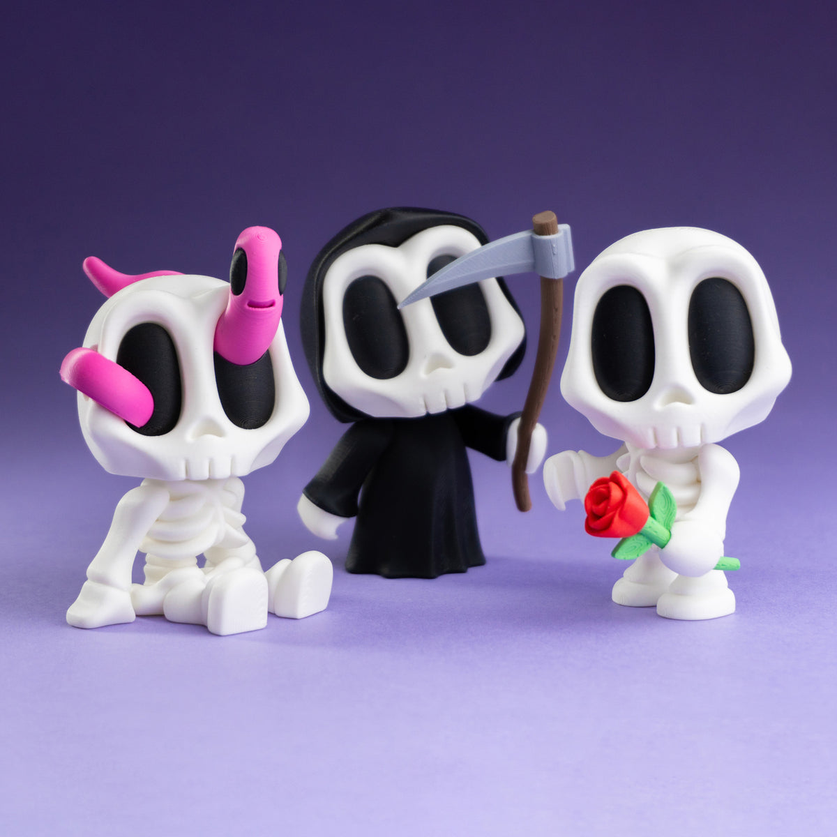Blob Skeletons — 3D Printed Weird Little Skeleton Set 💀