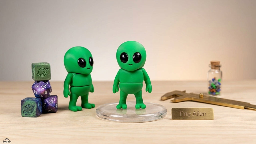 👽 Tiny Alien – Cute Alien Figurine and Keychain