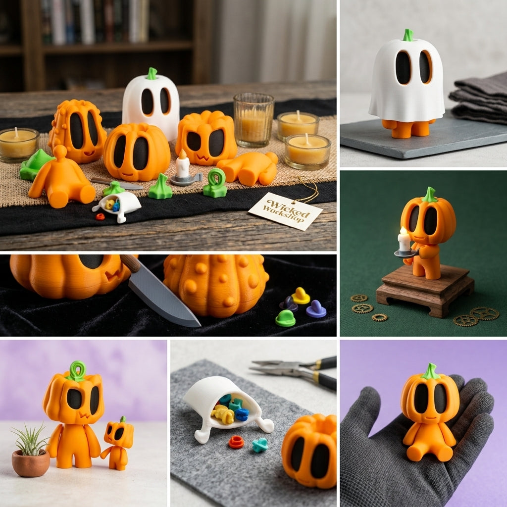 🎃 Blob Pumpkins – 3D Printed Halloween Decorations | Cute Pumpkin Set | Spooky Fall Decor | Halloween Gift