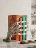 Skeleton Hand Bookstop – Anatomical Skeleton Hand Bookend, Gothic Book Decor, Halloween Home Decor