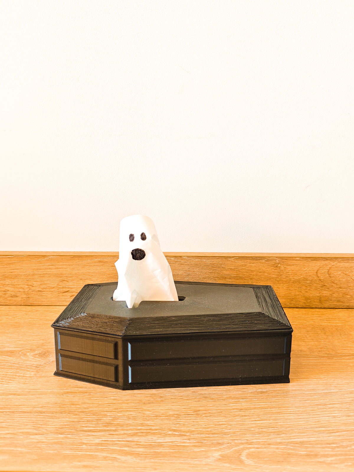 Coffin Tissue Box Holder | Gothic Tissue Holder | Spooky Halloween Home Decor | 3D Printed Coffin Decor