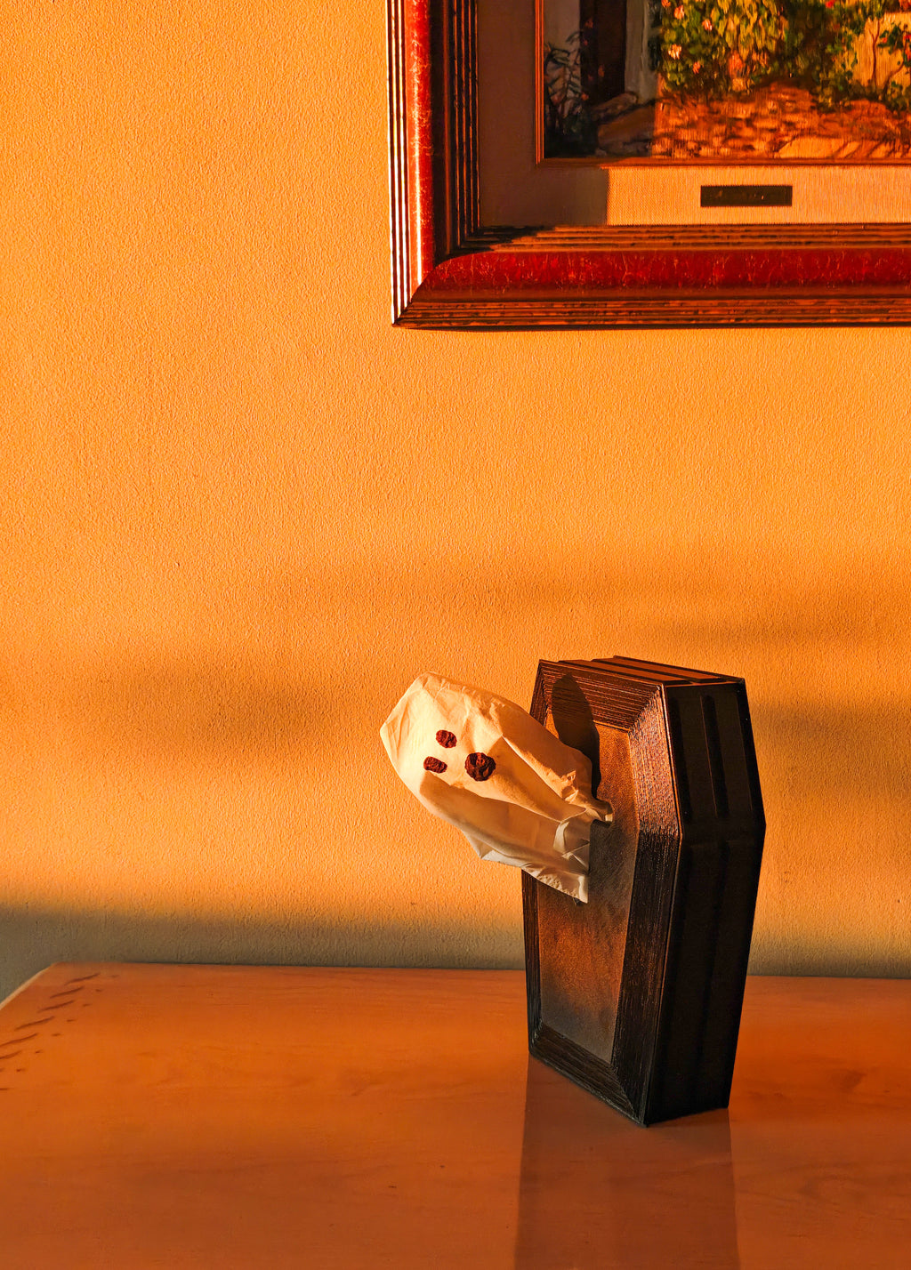 Coffin Tissue Box Holder | Gothic Tissue Holder | Spooky Halloween Home Decor | 3D Printed Coffin Decor