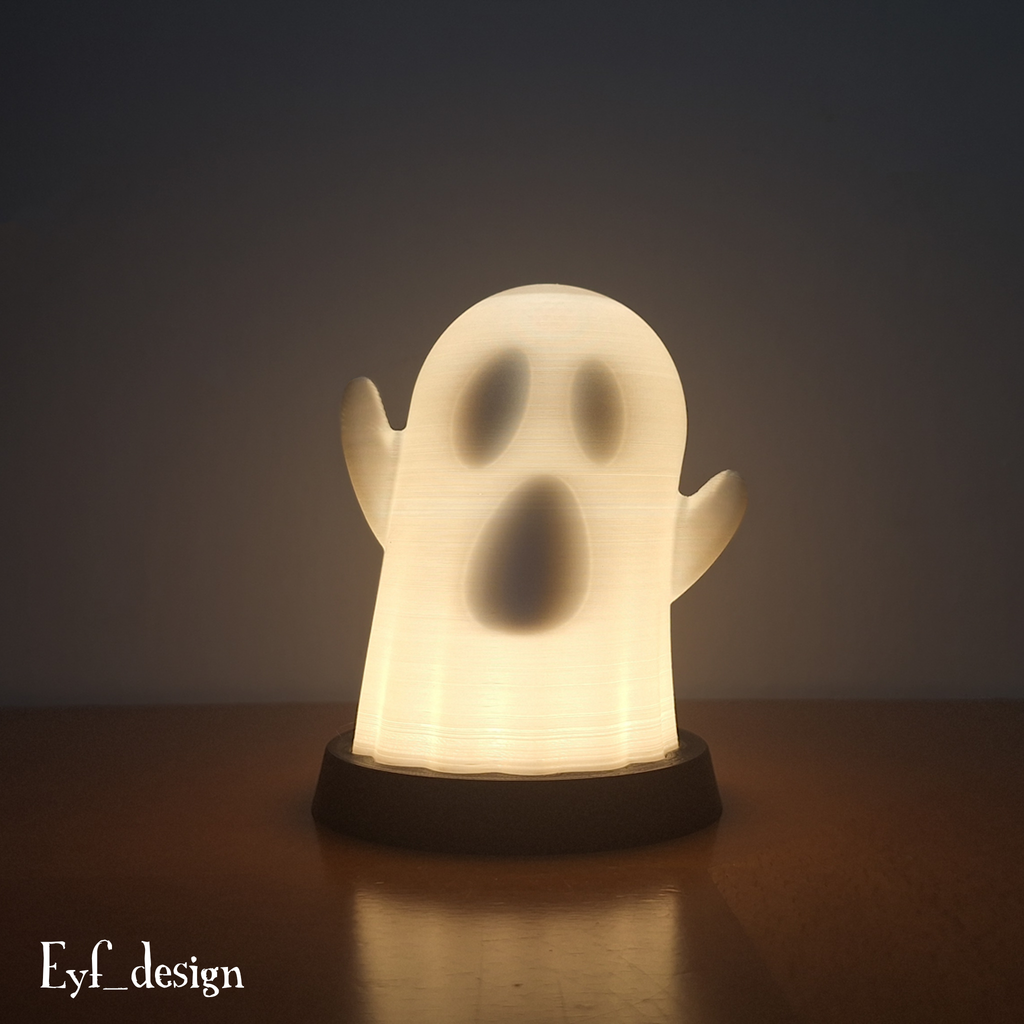 👻 3D Printed Ghost Lamp | USB Ghost Night Light | Cute Halloween Decor | Spooky Home Decor