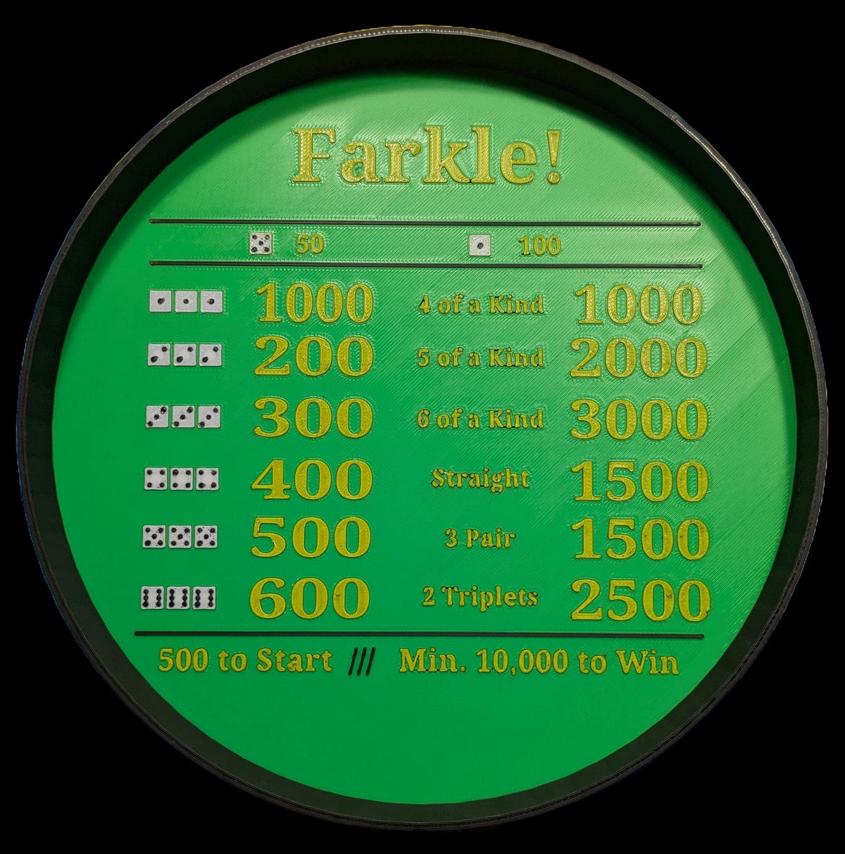 3D Printed Dice Rolling Bowl for Farkle! – Unique, Lightweight, and Durable!
