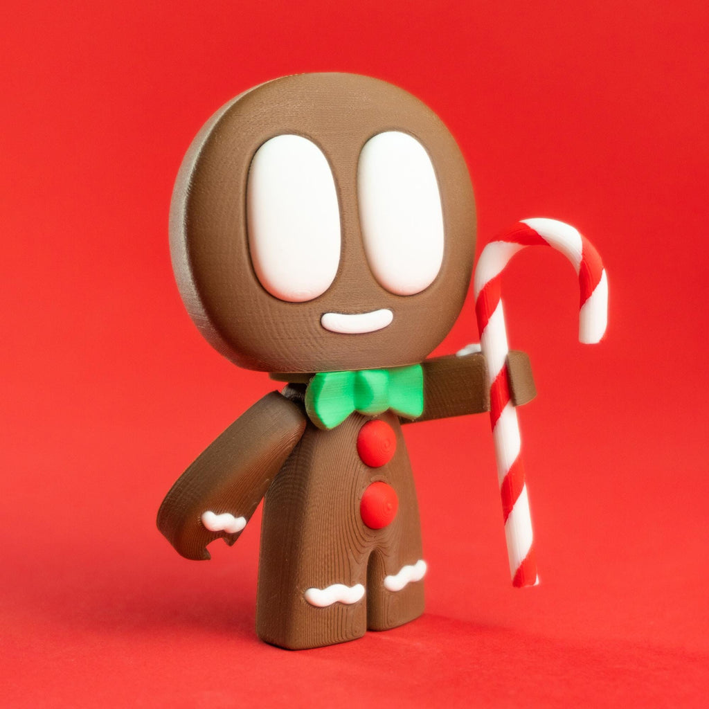 Blob Gingerbread Family - Three Adorable 3D printed gingerbread people with wardrobe accessories!