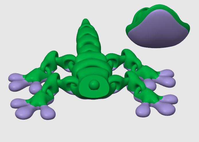 Magnetic Gecko Buddy with Storage Rock – 3D Printed Cutie in Green and Yellow or Green and several other colors!