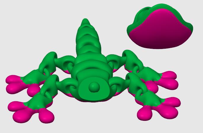 Magnetic Gecko Buddy with Storage Rock – 3D Printed Cutie in Green and Yellow or Green and several other colors!