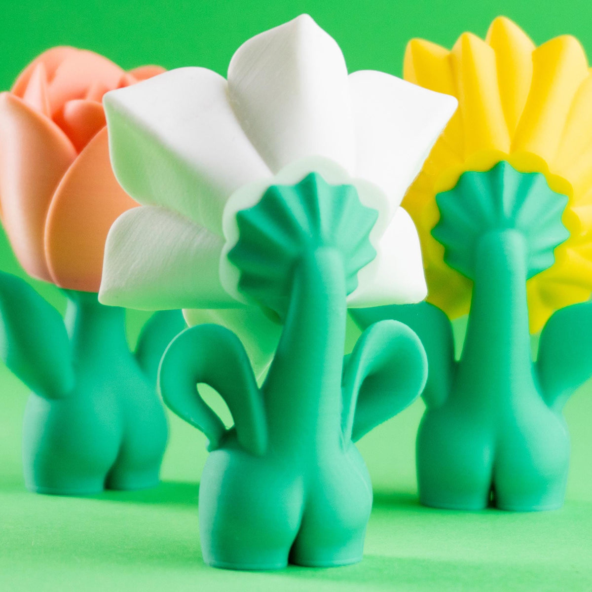 Blob Flowers - Five Adorable 3D printed flowers in pots, plus a cute Greenhouse!